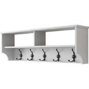 Kapstok met 2 vakken en 5 haken L120 cm - BROOKE