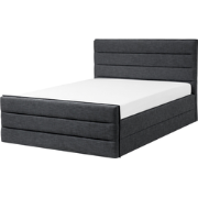 VALBONNE - Tweepersoonsbed - Donkergrijs - 160 x 200 cm - Polyester