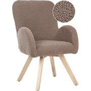BJARN - Fauteuil - Bruin - Bouclé