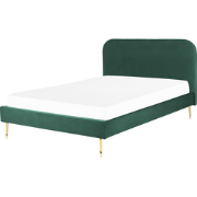 FLAYAT  - Tweepersoonsbed - Smaragdgroen - 140 x 200 cm - Fluweel