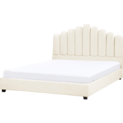 VINCENNES - Bed - Gebroken wit - 180 x 200 cm - Fluweel