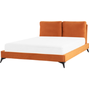 MELLE  - Tweepersoonsbed - Oranje - 160 x 200 cm - Fluweel