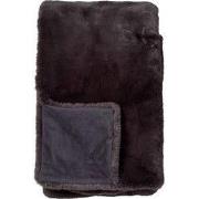 Dutch Decor ZINZI - plaid 140x180 cm - bontlook - effen kleur - Raven ...