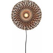 Wandlamp Kalimantan - Bamboe/Zwart - Ø30cm