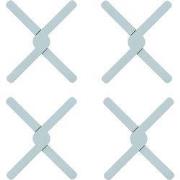 Krumble Opvouwbare siliconen pannenonderzetter - Blauw - Set van 4