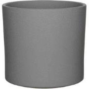 Mica Decorations era ronde bloempot grijs mat maat in cm: 21 x 23
