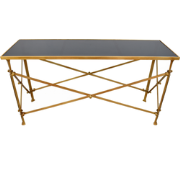 Console met glazen blad L142 cm - POMPADOUR