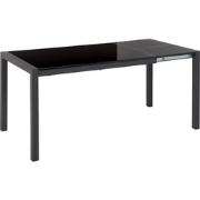 GRANADA - Uitschuifbare eettafel - Zwart - MDF