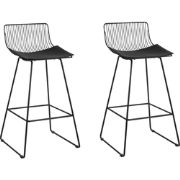 FREDONIA - Barkruk set van 2 - Zwart - Metaal