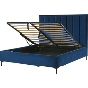 SEZANNE  - Bed met opbergruimte - Marineblauw - 160 x 200 cm - Fluweel