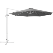 SAVONA - Zweefparasol - Donkergrijs /Wit - Polyester
