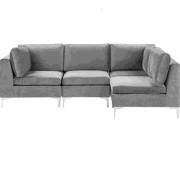 EVJA - Hoekbank - Grijs - Linkerzijde - 235 cm - Fluweel
