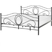 LYRA - Tweepersoonsbed - Zwart - 180 x 200 cm - Metaal