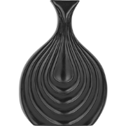 THAPSUS - Decoratieve vaas - Zwart - 25 cm - Keramiek