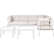 RIMA III - Tuinkussenhoezen set - Lichtbeige - Polyester