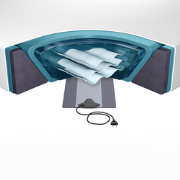 WASSERBETT SET - Waterbed - Wit  - 180 x 200 cm  - Schuimstof