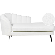 ALLIER - Chaise longue - Gebroken wit - Linkerzijde - BouclÃ©