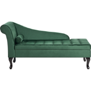 PESSAC - Chaise longue - Donkergroen - Linkerzijde - Fluweel