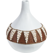 SIMPANG - Decoratieve vaas - Wit - Terracotta