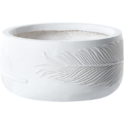 FTERO - Bloempot - Gebroken wit - 25 x 25 x 14 cm - Kleivezel