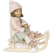 Clayre & Eef Beeld Meisje Roze Polyresin