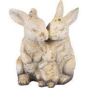 Clayre & Eef Decoratie Beeld Konijn Bruin Beige Magnesium (MGO)