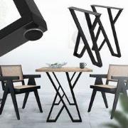 2 tafelpoten B50xH71 cm tafellopers X-vormig staal met poedercoating z...