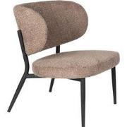 Housecraft Living Sanne Loungestoelen/ Fauteuil Bruin - Set van 2