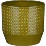 Mica Decorations Bloempot Nola - 17x17x16 cm - Keramiek - Groen