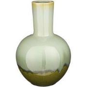 Mica Decorations Holm Vaas - 27x27x42 cm - Keramiek - Lichtgroen