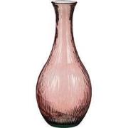 Mica Decorations Vaas Dix - 34x34x75 cm - Gerecycled Glas - Roze