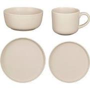 Mica Decorations Servies Ozzu - 28.5x28x32 cm - Aardewerk - Taupe