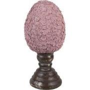 Clayre & Eef Decoratie Beeld Ei Roze Kunststof