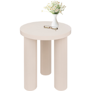 MISOU Bijzettafel - Rond - Koffietafel - Modern - Beige - Nude - 40cm ...