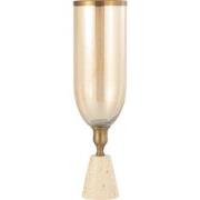 PTMD Windlicht Tadh - 13x13x47 cm - Glas - Messing
