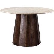 Eettafel Travertin Ø150cm - Japandi Stijl - Tafel Lucio