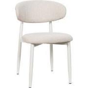 Eetkamerstoel - Beige/Wit - Zithoogte 47cm - Alexia - Set van 2