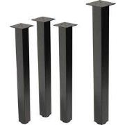 Set van 4 tafelpoten I-Design 90 cm Donkergrijze look Industrieel staa...