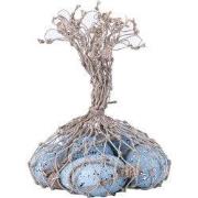 PTMD Deco Object Peony - 19x17x8 cm - Hout - Bruin