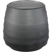 PTMD Windlicht Nadah - 11x11x11 cm - Glas - Grijs