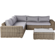 PALERMO - Loungeset - Lichtbruin - PE rotan