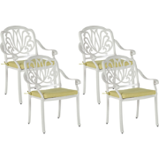 ANCONA  - Tuinstoel set van 4 - Gebroken wit - Aluminium
