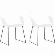 SYLVA - Eetkamerstoel - Wit - Synthetisch materiaal