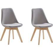 DAKOTA - Eetkamerstoel - Grijs - Fluweel