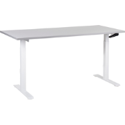 DESTINES - Verstelbaar bureau - Lichtgrijs - 160 x 72 cm - Spaanplaat