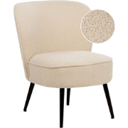 VOSS - Fauteuil - Lichtbeige - Bouclé