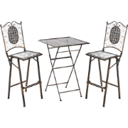 BORMIO - Tuinbarset voor 2 - Zwart - IJzer