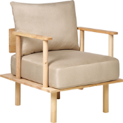 ASKER - Fauteuil - Zandbeige - Polyester