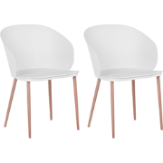 BLAYKEE - Eetkamerstoel - Wit - Synthetisch materiaal