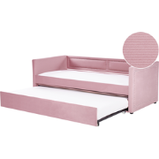 MIMIZAN - Onderschuifbed - Roze  - 90 x 200 cm - Corduroy